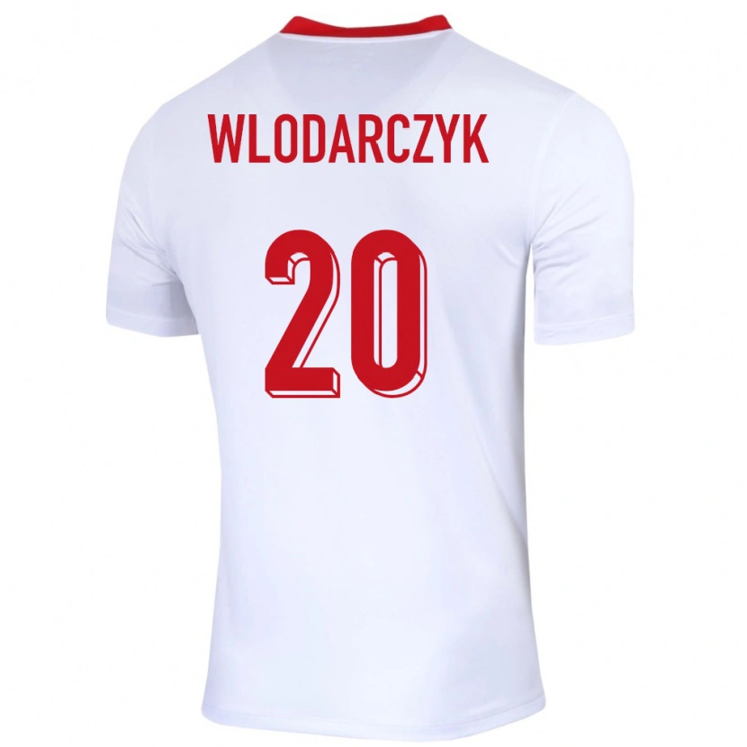 Danxen Dzieci Polska Szymon Wlodarczyk #20 Biały Domowa Koszulka 24-26 Koszulki Klubowe