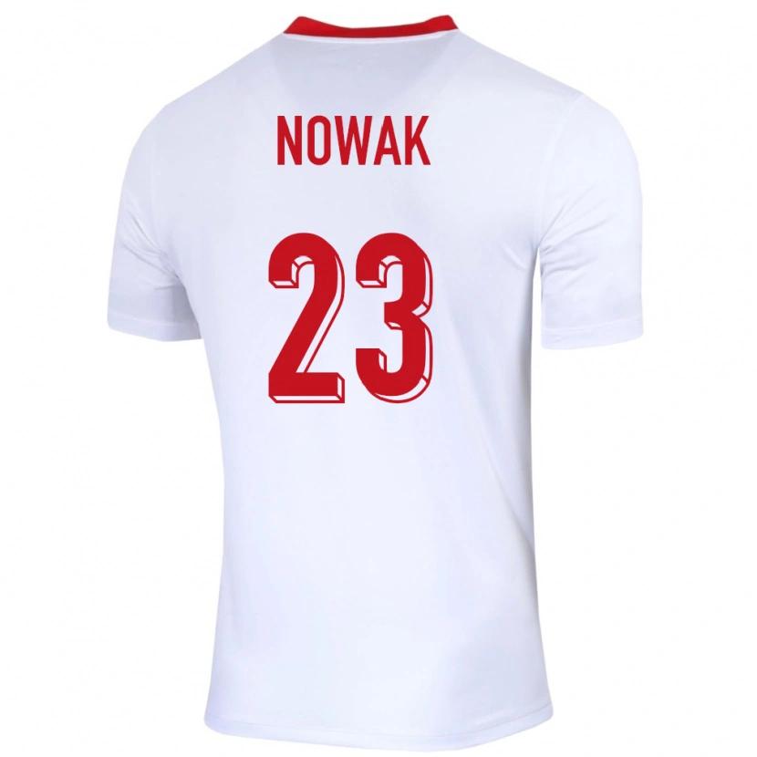 Danxen Dzieci Polska Wiktor Nowak #23 Biały Domowa Koszulka 24-26 Koszulki Klubowe