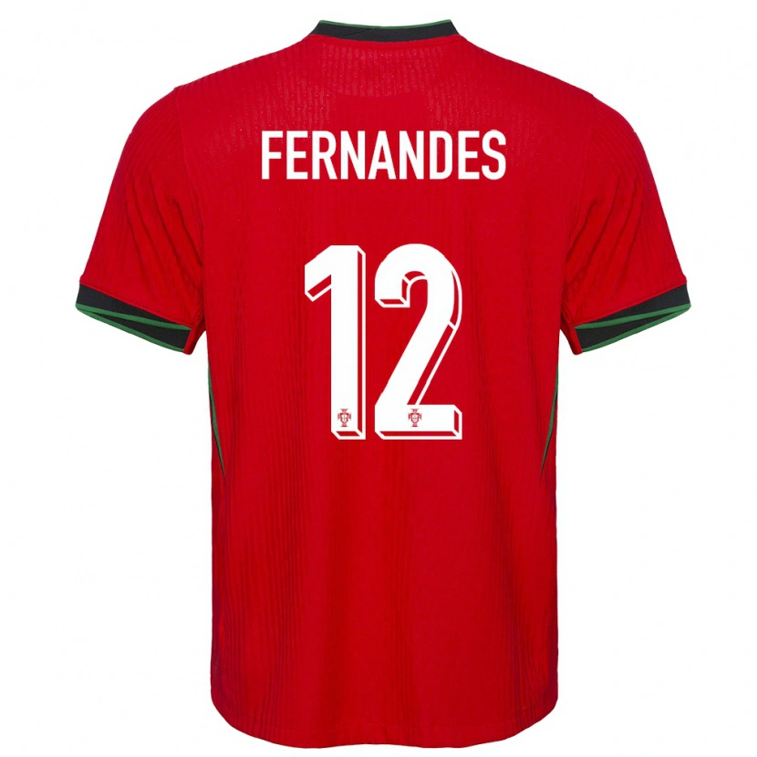 Danxen Dzieci Portugalia Diogo Fernandes #12 Czerwony Domowa Koszulka 24-26 Koszulki Klubowe