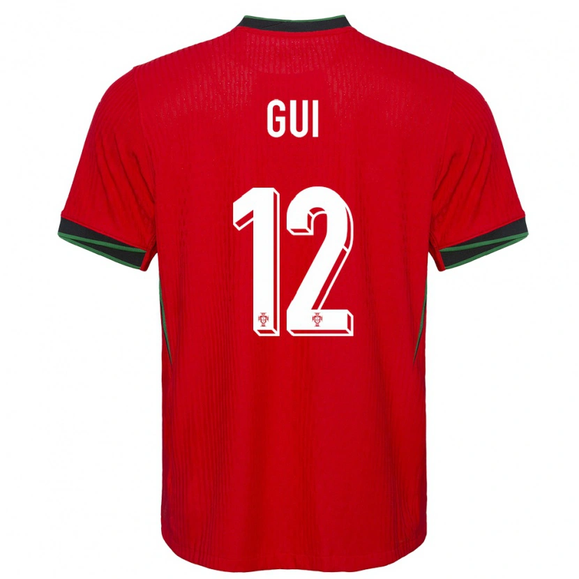 Danxen Dzieci Portugalia Gui #12 Czerwony Domowa Koszulka 24-26 Koszulki Klubowe