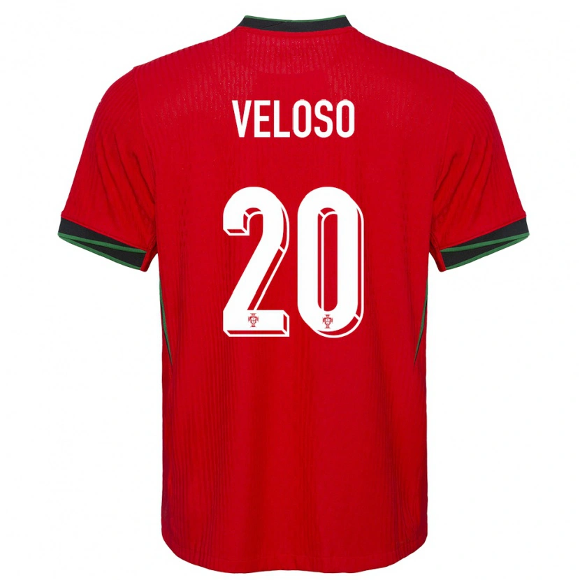 Danxen Dzieci Portugalia João Veloso #20 Czerwony Domowa Koszulka 24-26 Koszulki Klubowe