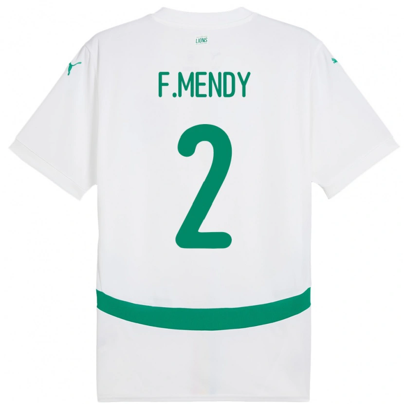 Danxen Dzieci Senegal Formose Mendy #2 Biały Domowa Koszulka 24-26 Koszulki Klubowe