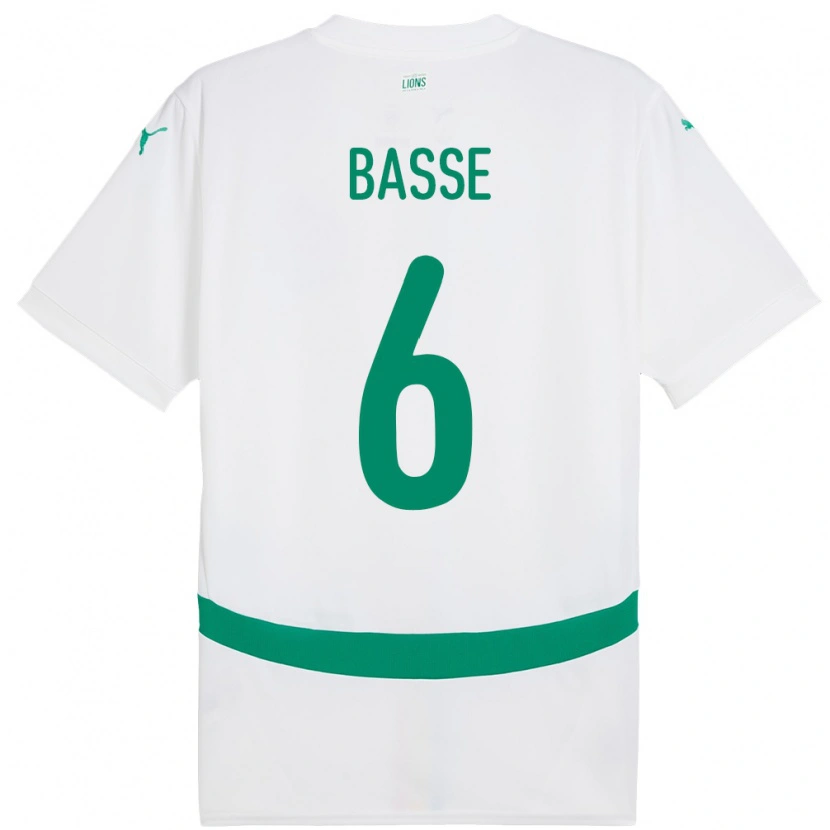 Danxen Dzieci Senegal Souleymane Basse #6 Biały Domowa Koszulka 24-26 Koszulki Klubowe
