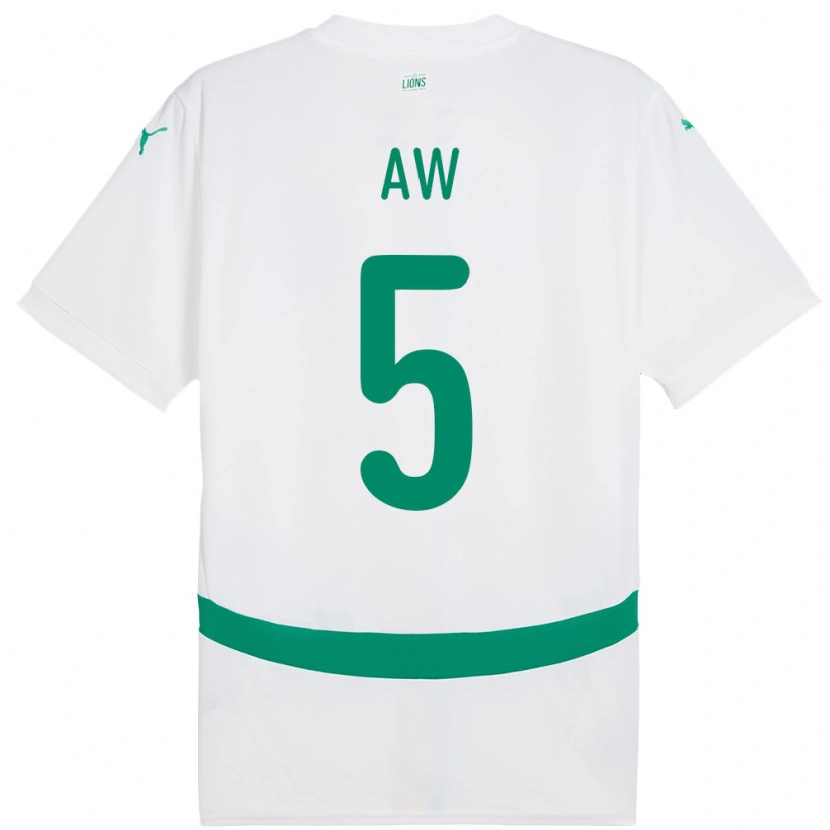 Danxen Dzieci Senegal Souleymane Aw #5 Biały Domowa Koszulka 24-26 Koszulki Klubowe
