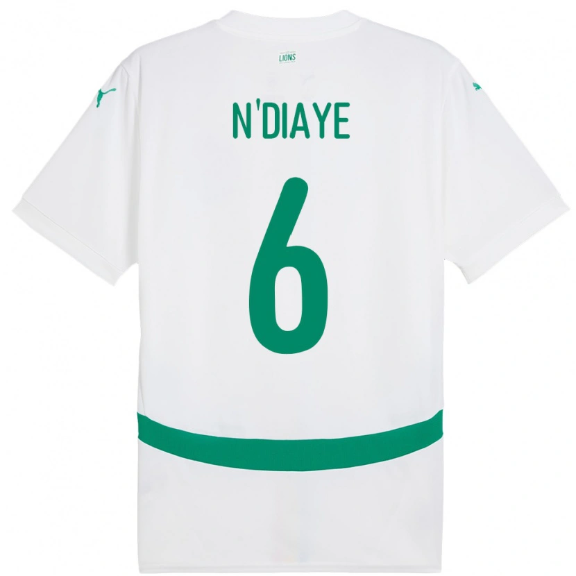 Danxen Dzieci Senegal Niakhate N Diaye #6 Biały Domowa Koszulka 24-26 Koszulki Klubowe