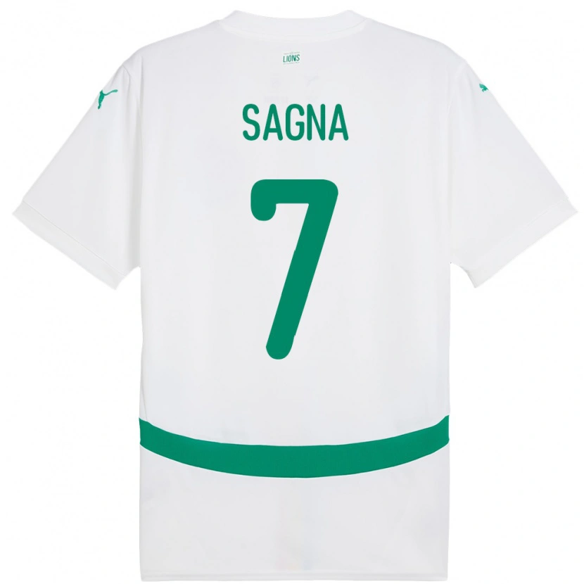 Danxen Dzieci Senegal Amadou Sagna #7 Biały Domowa Koszulka 24-26 Koszulki Klubowe
