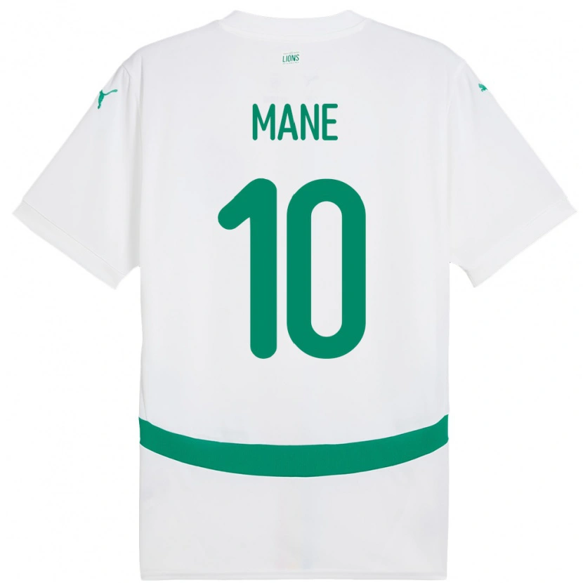 Danxen Dzieci Senegal Sadio Mane #10 Biały Domowa Koszulka 24-26 Koszulki Klubowe