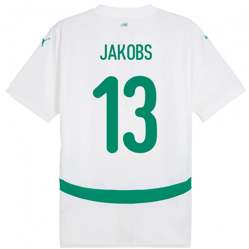 Danxen Dzieci Senegal Ismail Jakobs #13 Biały Domowa Koszulka 24-26 Koszulki Klubowe