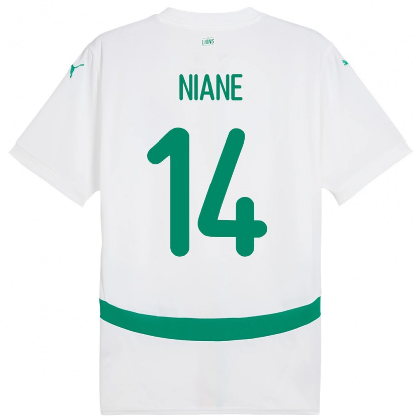 Danxen Dzieci Senegal Ibrahima Niane #14 Biały Domowa Koszulka 24-26 Koszulki Klubowe