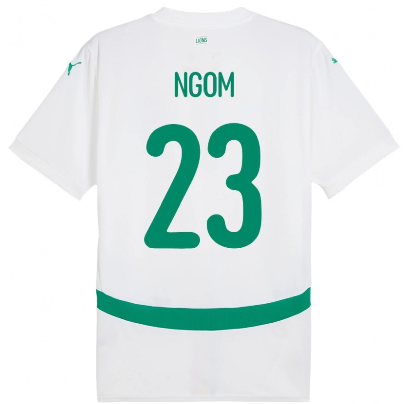 Danxen Dzieci Senegal Astou Ngom #23 Biały Domowa Koszulka 24-26 Koszulki Klubowe