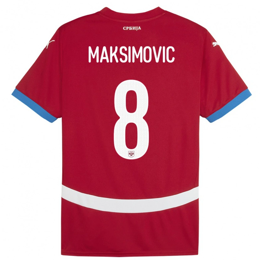 Danxen Dzieci Serbia Andrija Maksimovic #8 Czerwony Domowa Koszulka 24-26 Koszulki Klubowe