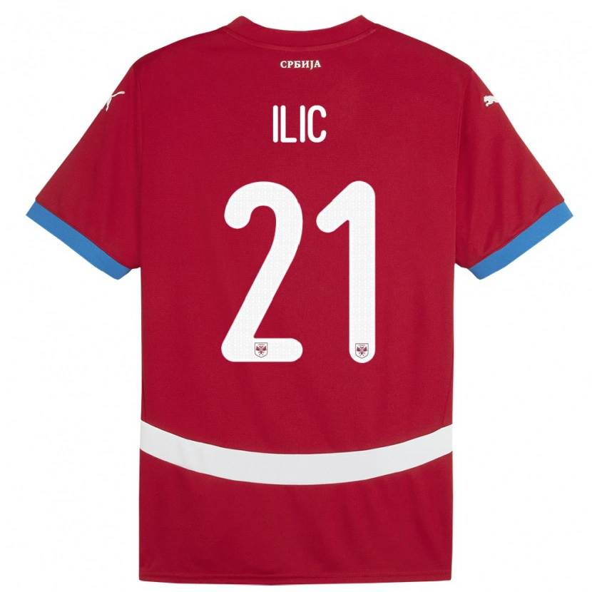 Danxen Dzieci Serbia Veljko Ilic #21 Czerwony Domowa Koszulka 24-26 Koszulki Klubowe