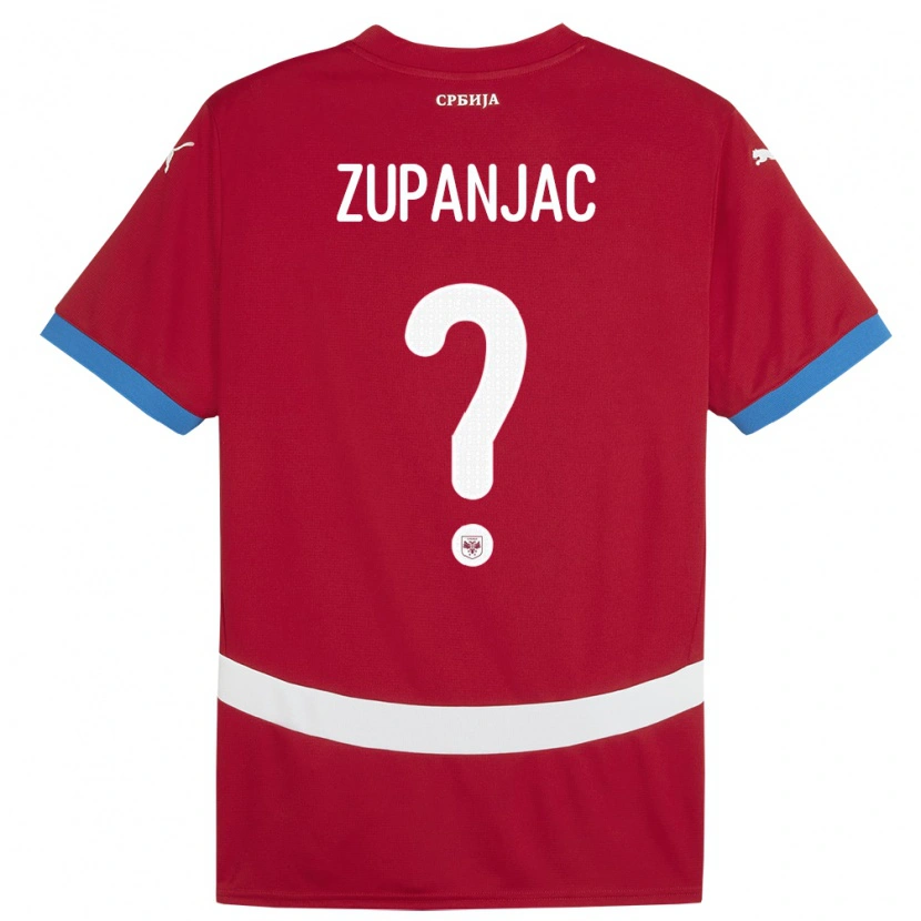 Danxen Dzieci Serbia Matija Zupanjac #0 Czerwony Domowa Koszulka 24-26 Koszulki Klubowe