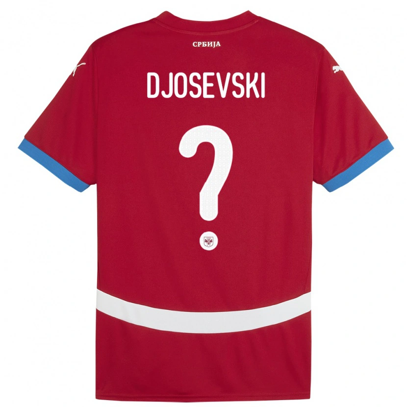 Danxen Dzieci Serbia Stefan Djosevski #0 Czerwony Domowa Koszulka 24-26 Koszulki Klubowe