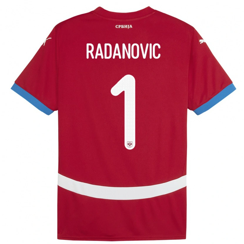 Danxen Dzieci Serbia Savo Radanovic #1 Czerwony Domowa Koszulka 24-26 Koszulki Klubowe