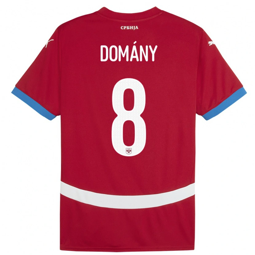 Danxen Dzieci Serbia Bence Domány #8 Czerwony Domowa Koszulka 24-26 Koszulki Klubowe