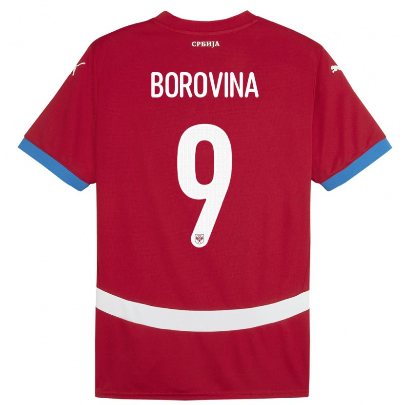 Danxen Dzieci Serbia Srdjan Borovina #9 Czerwony Domowa Koszulka 24-26 Koszulki Klubowe