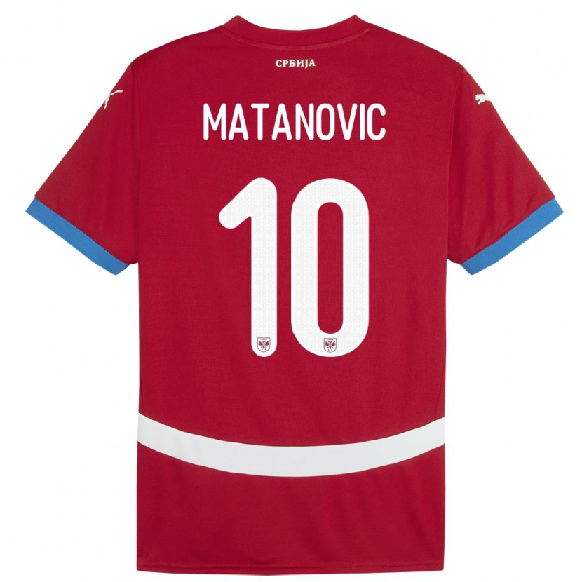 Danxen Dzieci Serbia Ognjen Matanovic #10 Czerwony Domowa Koszulka 24-26 Koszulki Klubowe
