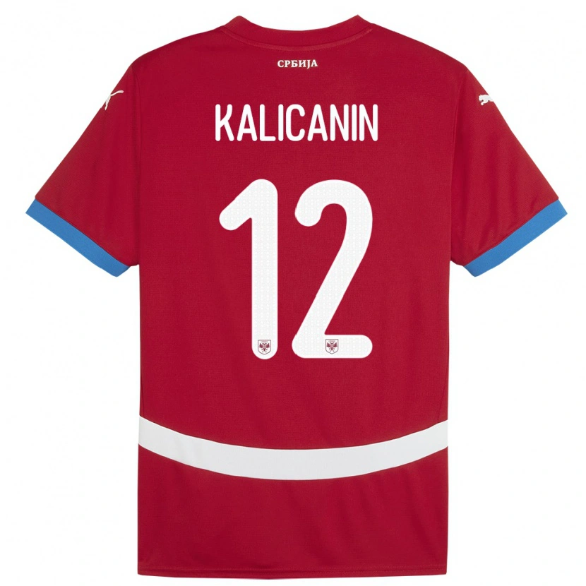 Danxen Dzieci Serbia Lazar Kalicanin #12 Czerwony Domowa Koszulka 24-26 Koszulki Klubowe