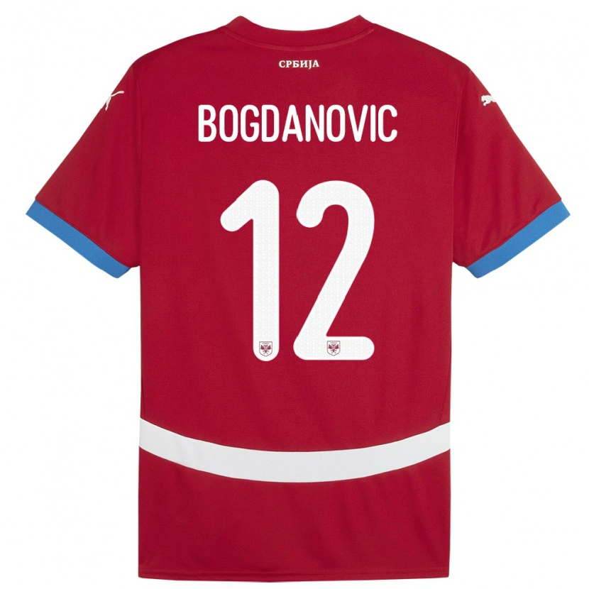 Danxen Dzieci Serbia Bogdan Bogdanovic #12 Czerwony Domowa Koszulka 24-26 Koszulki Klubowe