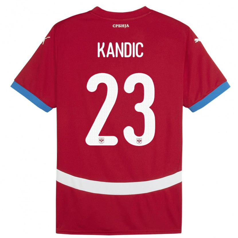 Danxen Dzieci Serbia Marko Kandic #23 Czerwony Domowa Koszulka 24-26 Koszulki Klubowe