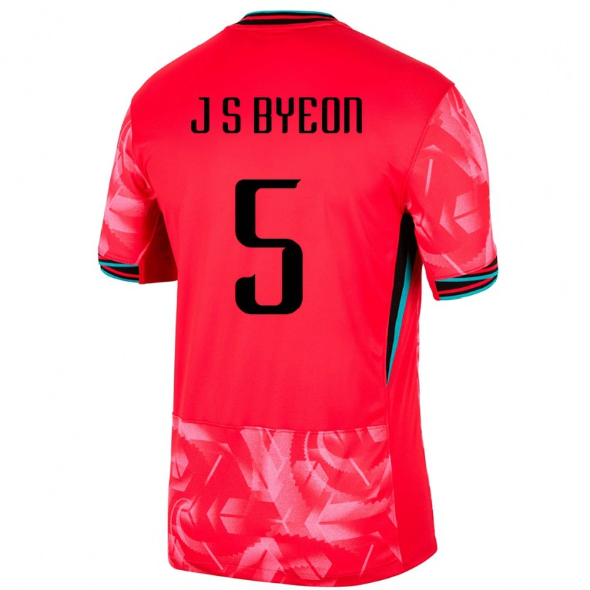 Danxen Dzieci Korea Południowa Jun-Soo Byeon #5 Czerwony Domowa Koszulka 24-26 Koszulki Klubowe