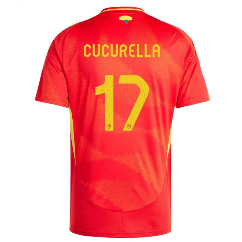 Danxen Dzieci Hiszpania Marc Cucurella #17 Czerwony Domowa Koszulka 24-26 Koszulki Klubowe