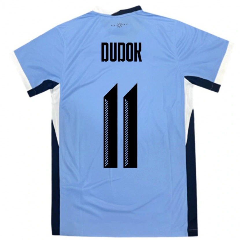 Danxen Dzieci Urugwaj Rodrigo Dudok #11 Biały Czarny Domowa Koszulka 24-26 Koszulki Klubowe