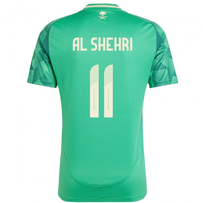 Danxen Dzieci Arabia Saudyjska Saleh Al-Shehri #11 Zielony Domowa Koszulka 24-26 Koszulki Klubowe