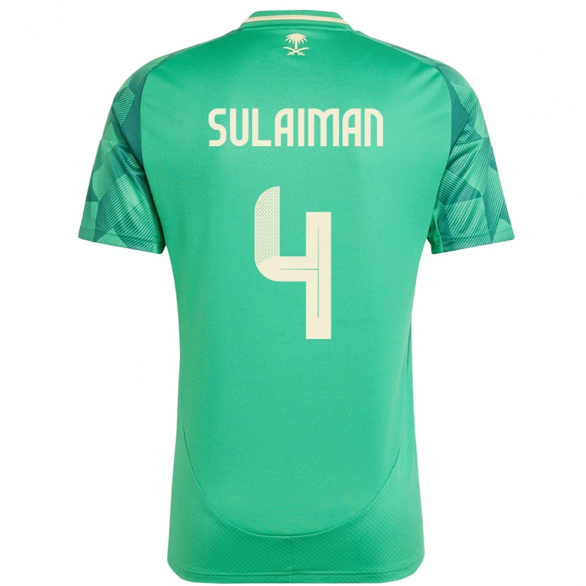 Danxen Dzieci Arabia Saudyjska Mohammed Sulaiman #4 Zielony Domowa Koszulka 24-26 Koszulki Klubowe