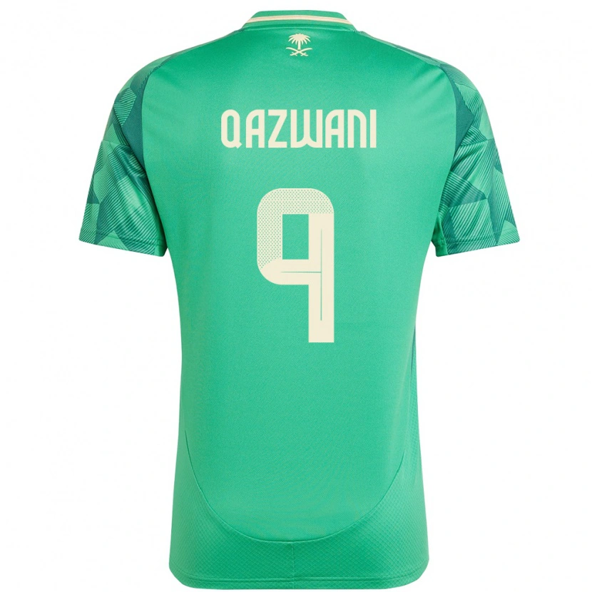 Danxen Dzieci Arabia Saudyjska Ali Qazwani #9 Zielony Domowa Koszulka 24-26 Koszulki Klubowe