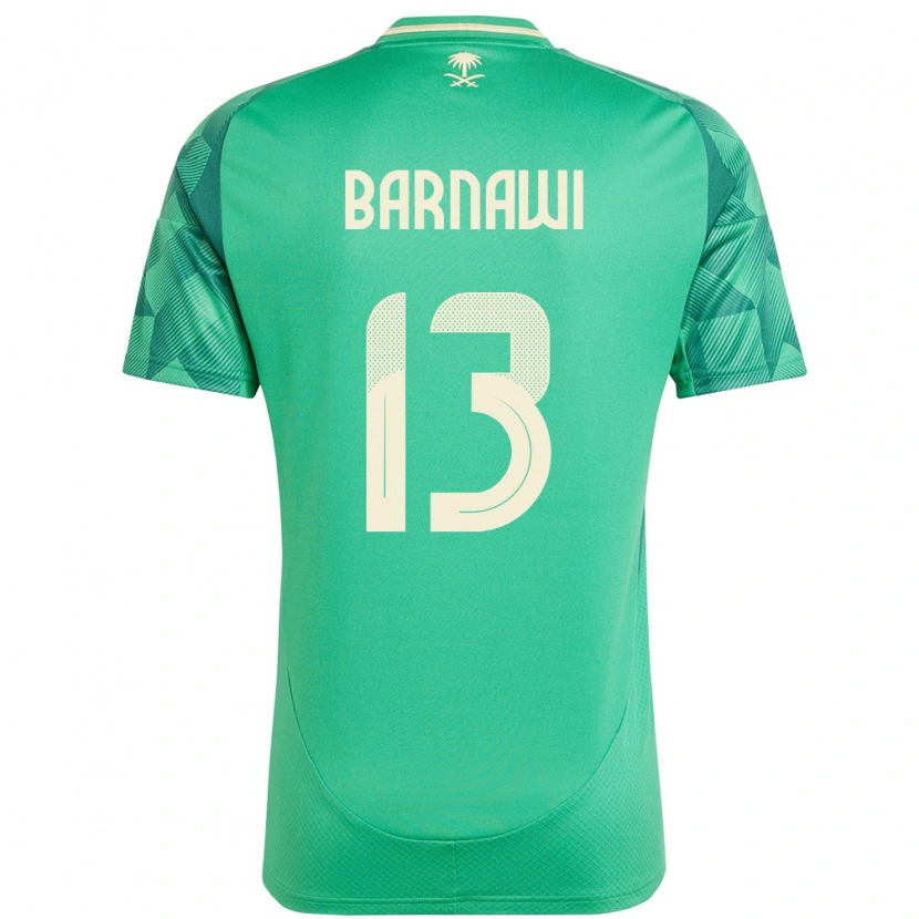 Danxen Dzieci Arabia Saudyjska Abdulsalam Barnawi #13 Zielony Domowa Koszulka 24-26 Koszulki Klubowe