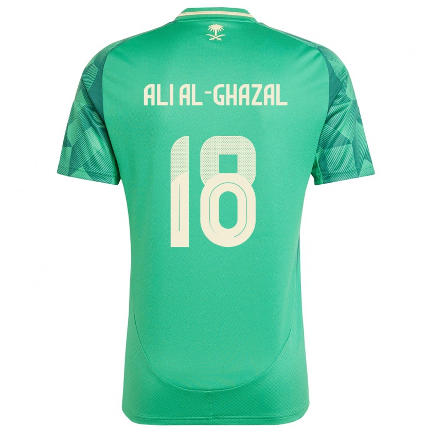 Danxen Dzieci Arabia Saudyjska Hassan Ali Al-Ghazal #18 Zielony Domowa Koszulka 24-26 Koszulki Klubowe