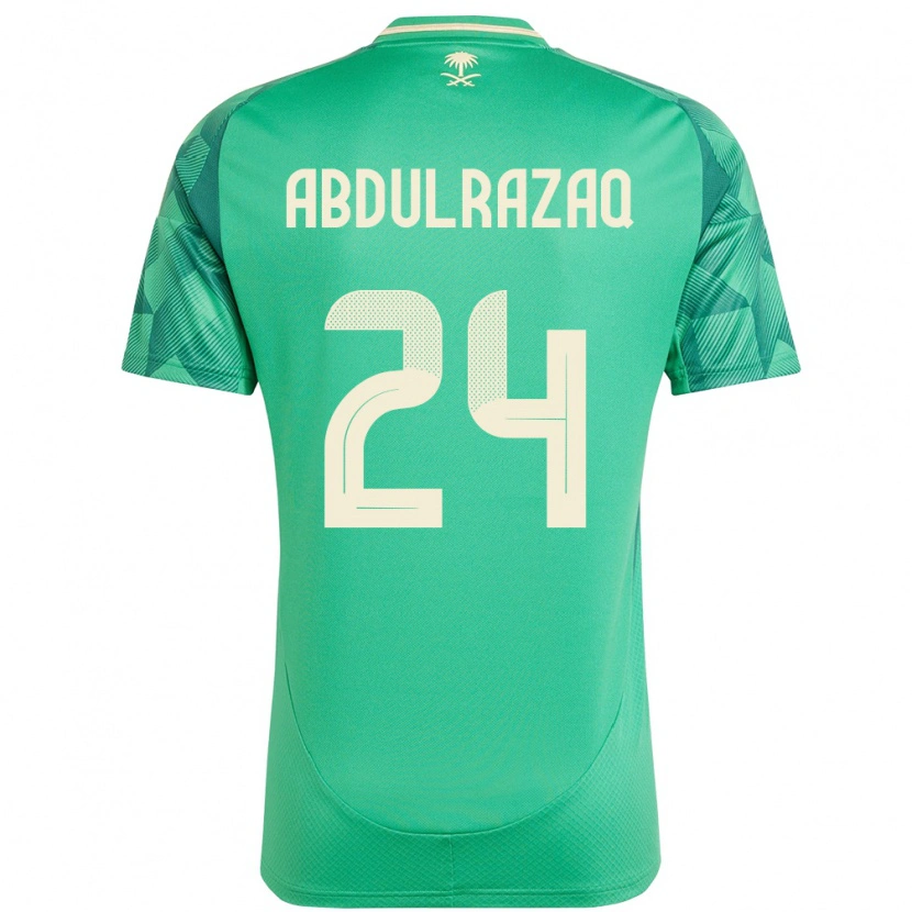 Danxen Dzieci Arabia Saudyjska Aseel Abdulrazaq #24 Zielony Domowa Koszulka 24-26 Koszulki Klubowe