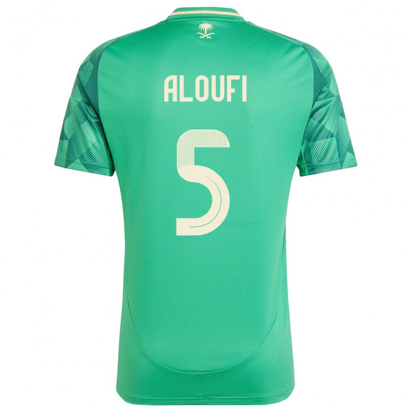 Danxen Dzieci Arabia Saudyjska Mohammed Aloufi #5 Zielony Domowa Koszulka 24-26 Koszulki Klubowe