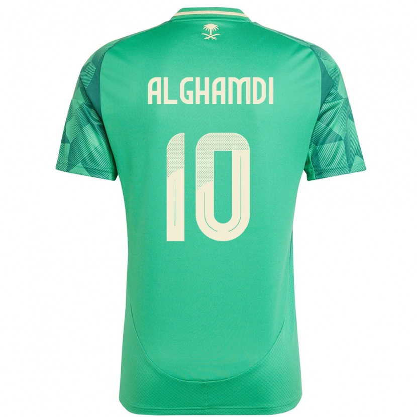 Danxen Dzieci Arabia Saudyjska Ahmad Alghamdi #10 Zielony Domowa Koszulka 24-26 Koszulki Klubowe