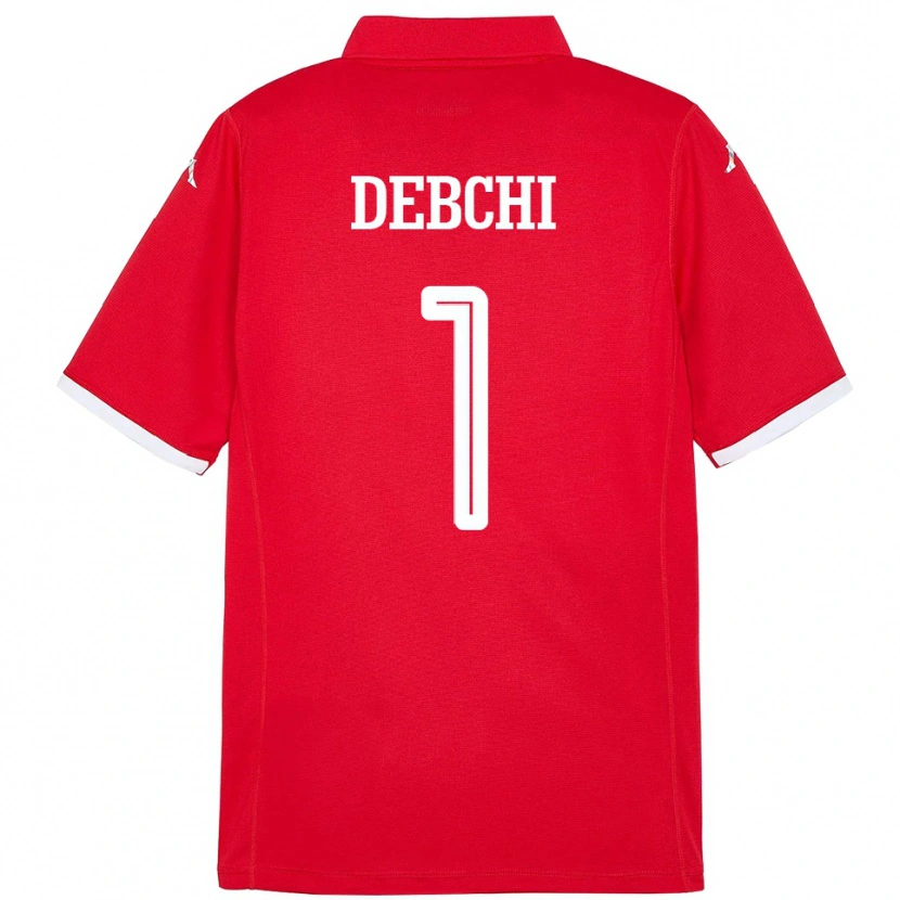 Danxen Dzieci Tunezja Mohamed Sedki Debchi #1 Czerwony Domowa Koszulka 24-26 Koszulki Klubowe