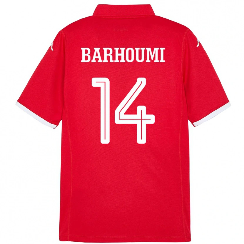 Danxen Dzieci Tunezja Salah Barhoumi #14 Czerwony Domowa Koszulka 24-26 Koszulki Klubowe