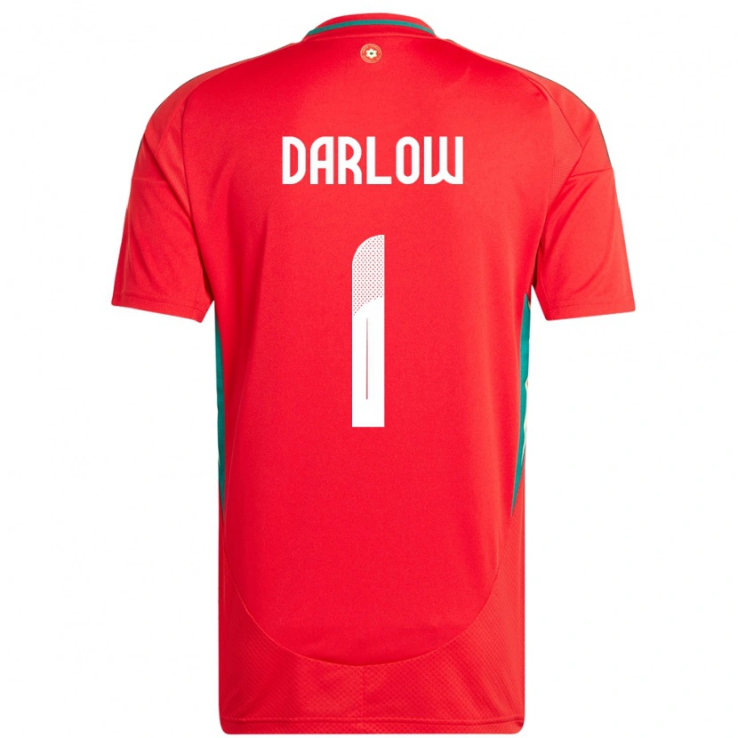 Danxen Dzieci Walia Karl Darlow #1 Czerwony Domowa Koszulka 24-26 Koszulki Klubowe