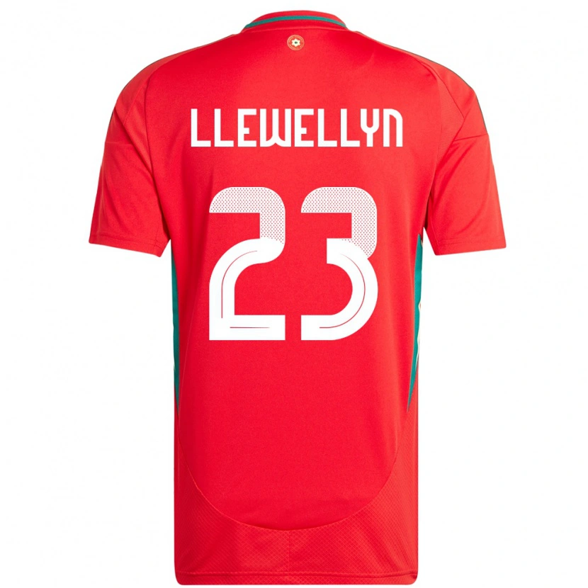 Danxen Dzieci Walia Ffion Llewellyn #23 Czerwony Domowa Koszulka 24-26 Koszulki Klubowe