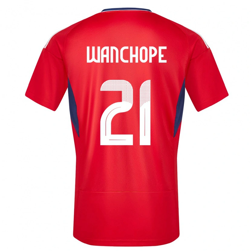Danxen Dzieci Kostaryka Matías Wanchope #21 Czerwony Domowa Koszulka 24-26 Koszulki Klubowe