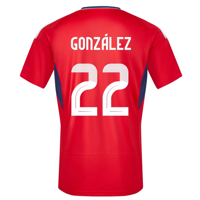Danxen Dzieci Kostaryka Kenneth González #22 Czerwony Domowa Koszulka 24-26 Koszulki Klubowe