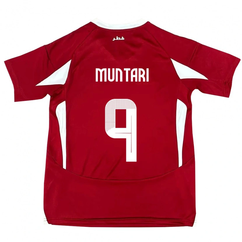 Danxen Dzieci Katar Mohammed Muntari #9 Czerwony Domowa Koszulka 24-26 Koszulki Klubowe