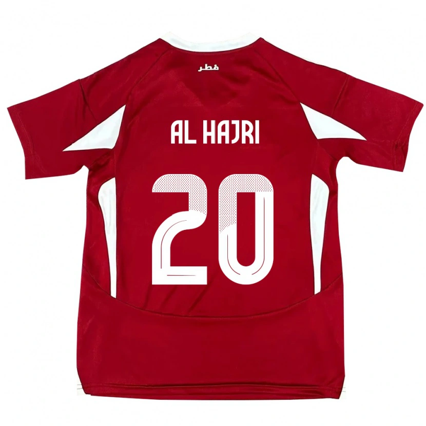Danxen Dzieci Katar Salem Al Hajri #20 Czerwony Domowa Koszulka 24-26 Koszulki Klubowe