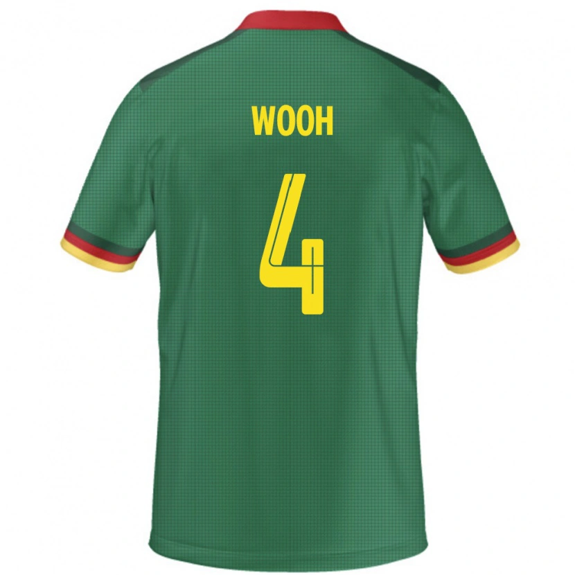 Danxen Dzieci Kamerun Christopher Wooh #4 Zielony Domowa Koszulka 24-26 Koszulki Klubowe