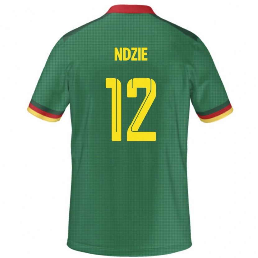 Danxen Dzieci Kamerun Martin Ndzie #12 Zielony Domowa Koszulka 24-26 Koszulki Klubowe