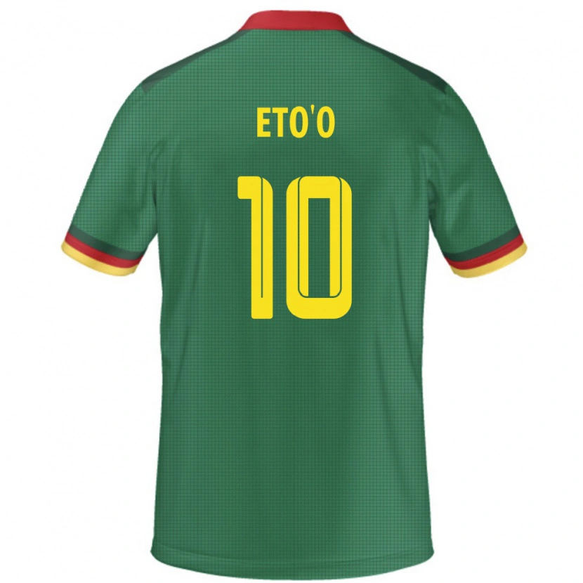 Danxen Dzieci Kamerun Etienne Eto'o #10 Zielony Domowa Koszulka 24-26 Koszulki Klubowe