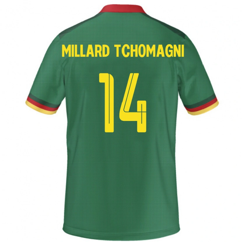 Danxen Dzieci Kamerun Samuel Millard Tchomagni #14 Zielony Domowa Koszulka 24-26 Koszulki Klubowe