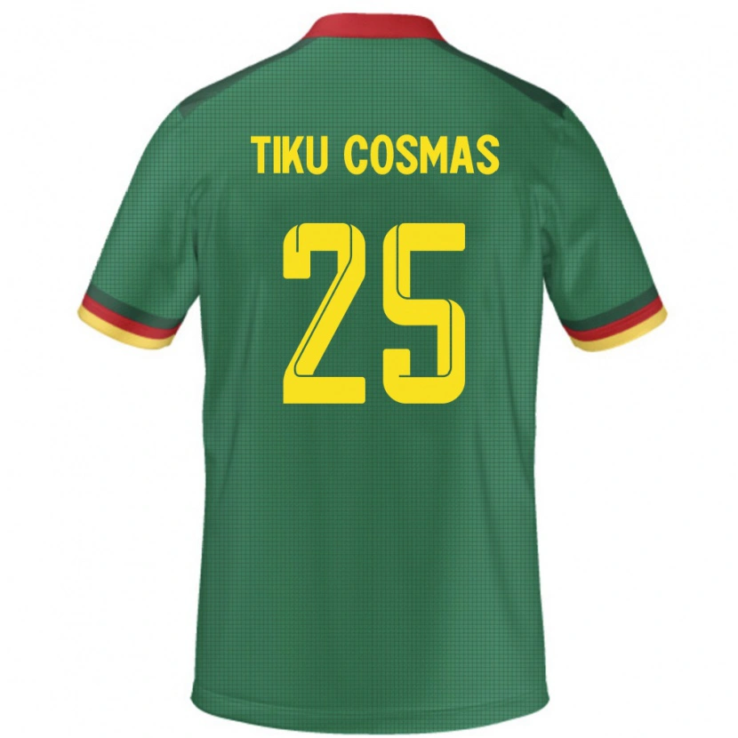 Danxen Dzieci Kamerun Ayuck Tiku Cosmas #25 Zielony Domowa Koszulka 24-26 Koszulki Klubowe