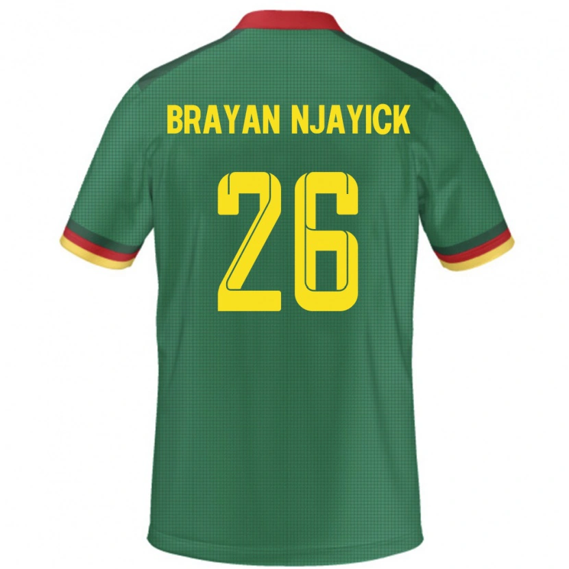 Danxen Dzieci Kamerun Fils Brayan Njayick #26 Zielony Domowa Koszulka 24-26 Koszulki Klubowe